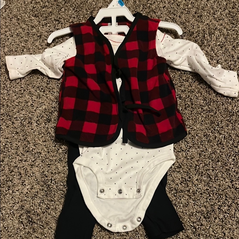 Buffalo Plaid Baby Outfit Set